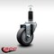 Service Caster 3.5'' SS Thermoplastic Rubber Wheel Swivel 1-1/8'' Expanding Stem Caster SCC-SSEX20S3514-TPRB-118 - alternate 2